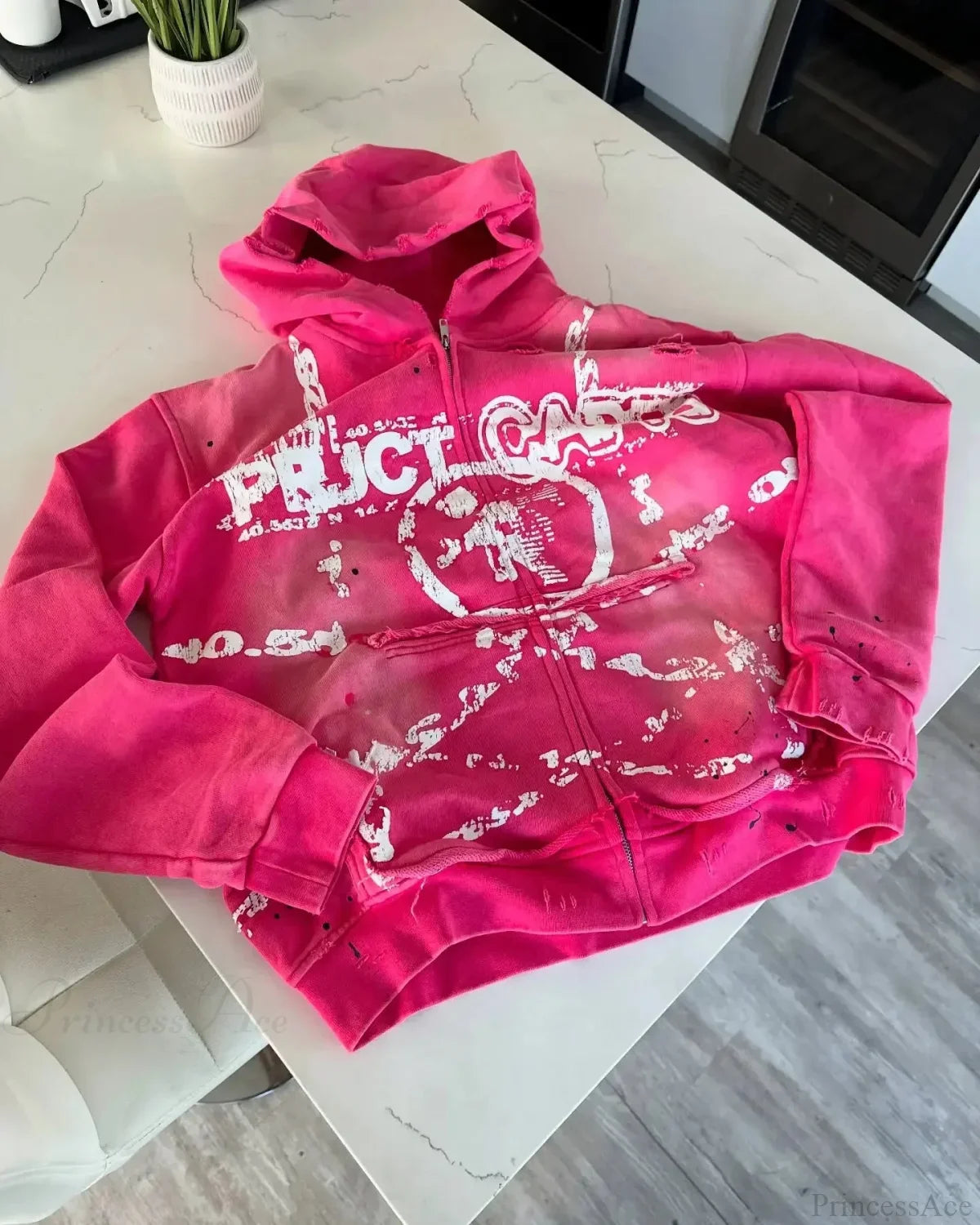 Dark Pink Cleansing Zip Hoodie image 3