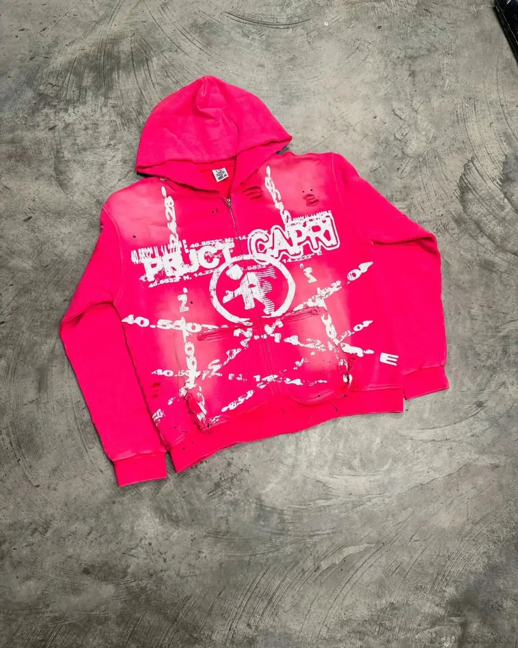 Dark Pink Cleansing Zip Hoodie image 2