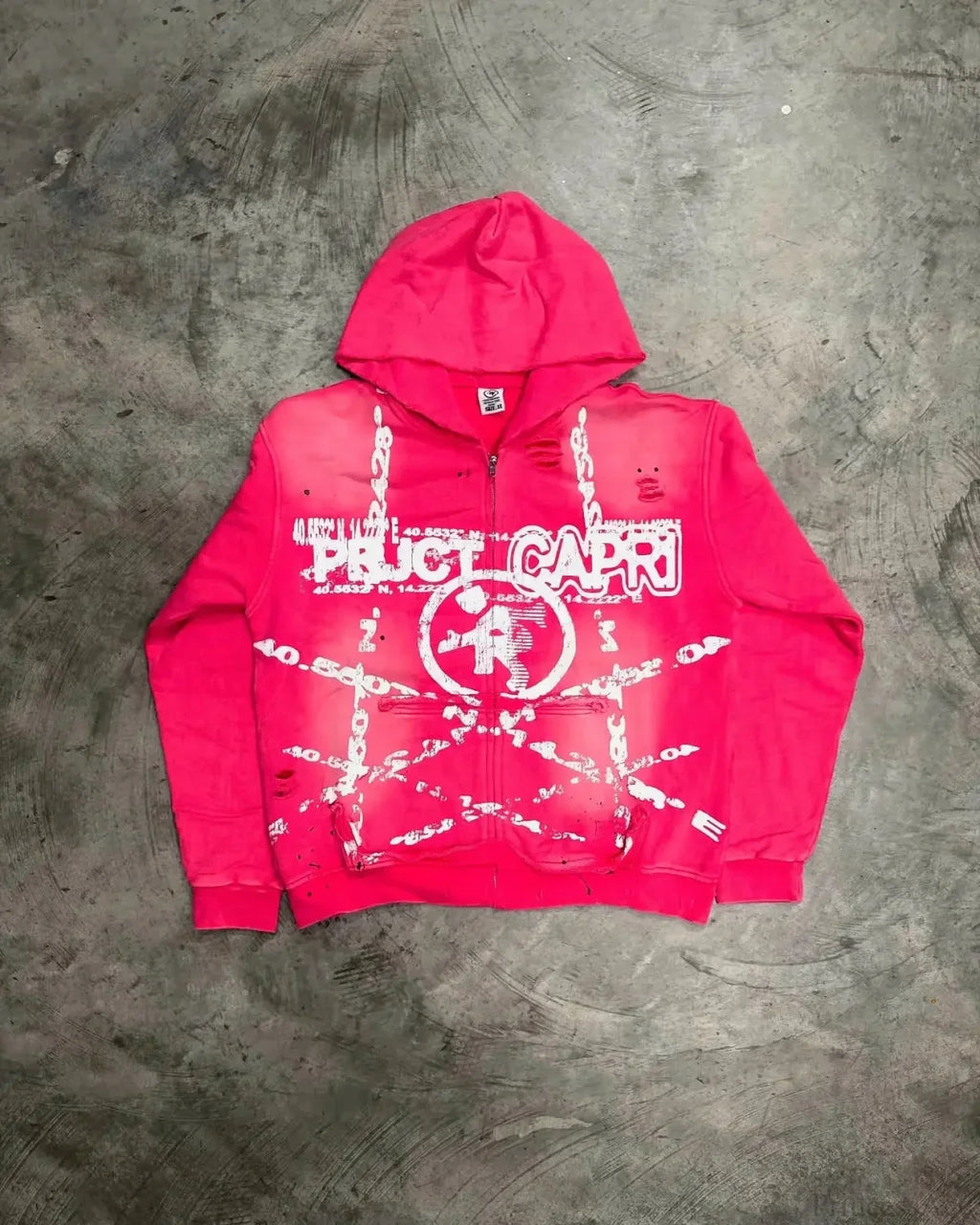 Dark Pink Cleansing Zip Hoodie image 1