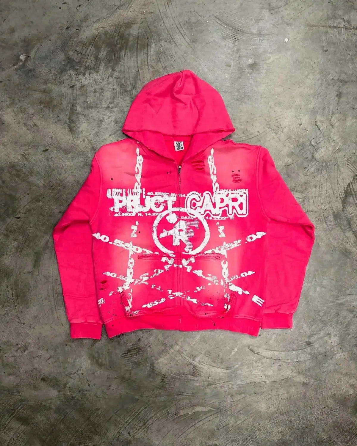 Dark Pink Cleansing Zip Hoodie image 1