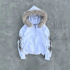 Dark Plush Furry Zip Hoodie image 3
