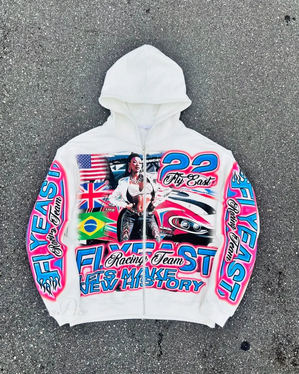 Dark Racer Pictorial Zip Hoodie image 1
