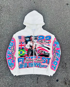 Dark Racer Pictorial Zip Hoodie image 1