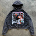 Dark Rebel Pattern Zip Hoodie image 1