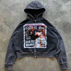 Dark Rebel Pattern Zip Hoodie image 1