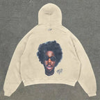 Dark Skull Design Zip Hoodie image 4