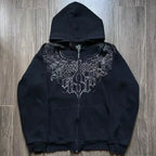 Dark Skull Oversized Zip Hoodie image 8