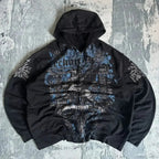 Dark Skull Oversized Zip Hoodie image 5