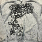 Dark Skull Print Rebel Hoodie image 3