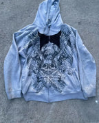 Dark Skull Print Rebel Hoodie image 10