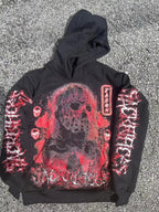 Dark Skulls Print Rebel Hoodie image 1