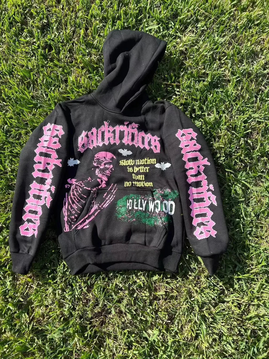 Dark Skulls Print Rebel Hoodie image 4