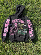 Dark Skulls Print Rebel Hoodie image 4