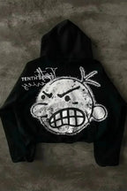 Dark Sparkling Sequin Zip Hoodie image 3