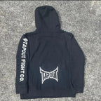 Dark Vintage Letter Print Zip Hoodie image 6