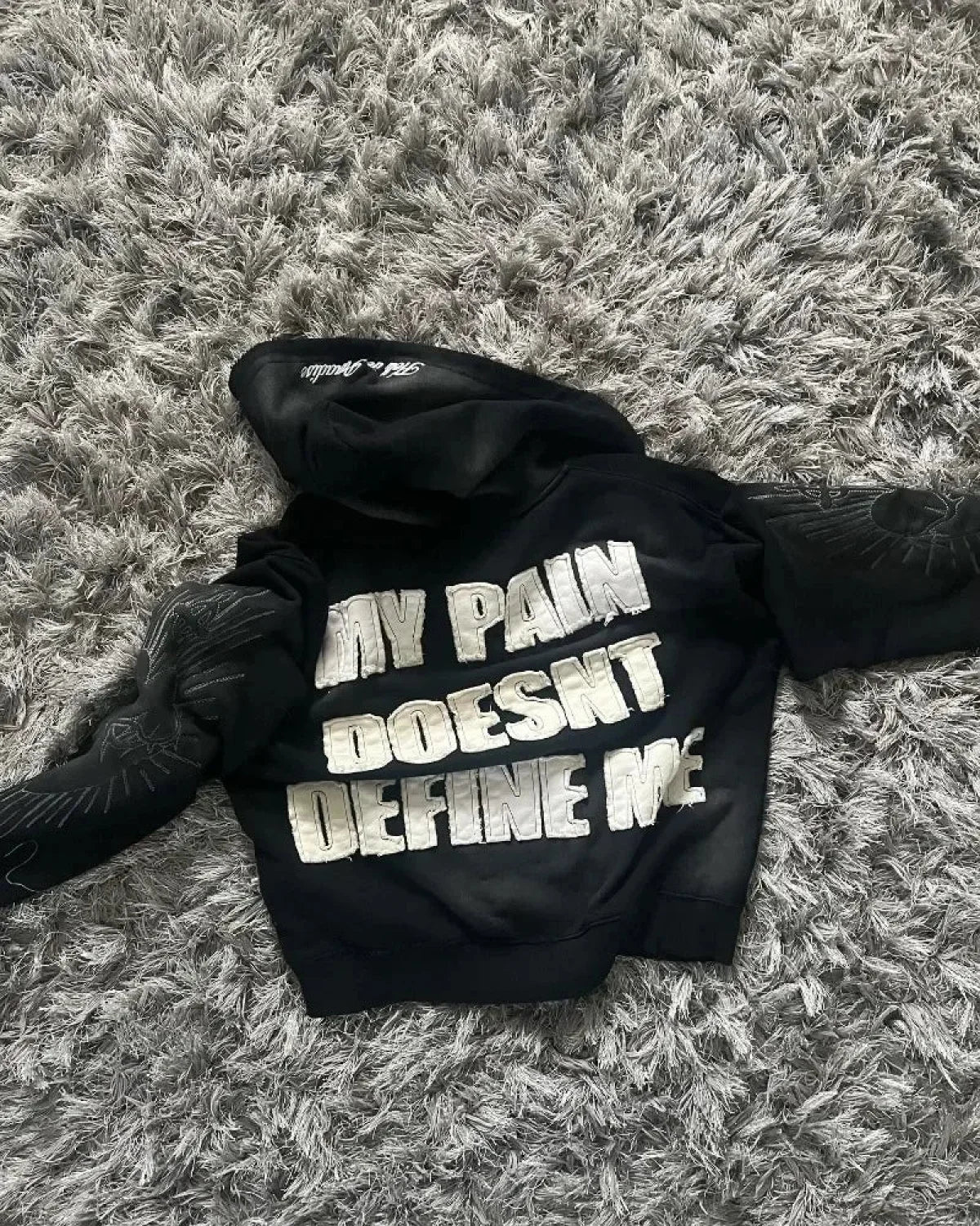 Dark Zipper Joined Vintage Hoodie image 2
