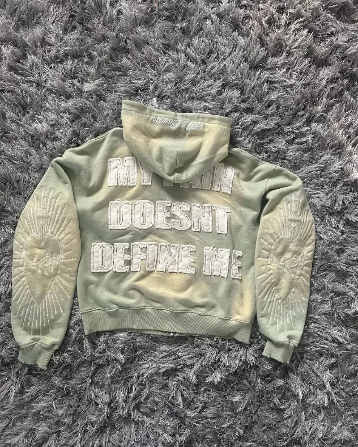 Dark Zipper Joined Vintage Hoodie image 4