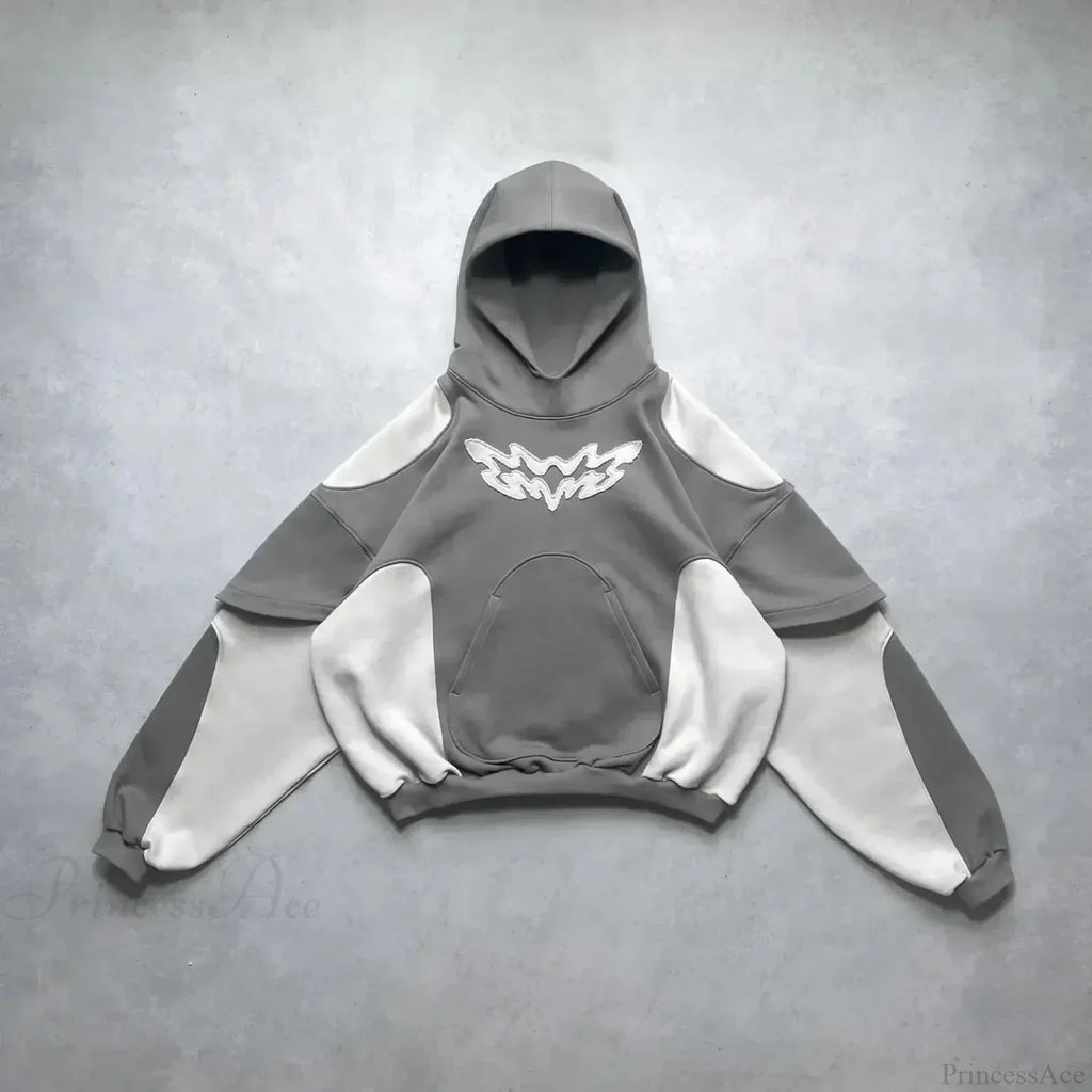 Dark Zipper Joined Vintage Hoodie image 8