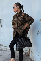 Autumn Vintage Leopard Print Casual Blouse image 2