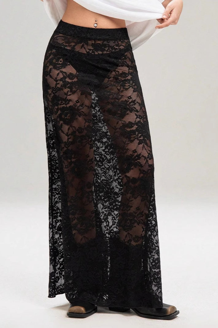 Lace High-Waist Skirt image 1