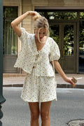 Cotton Print Short Sleeve Skirt Set image 2