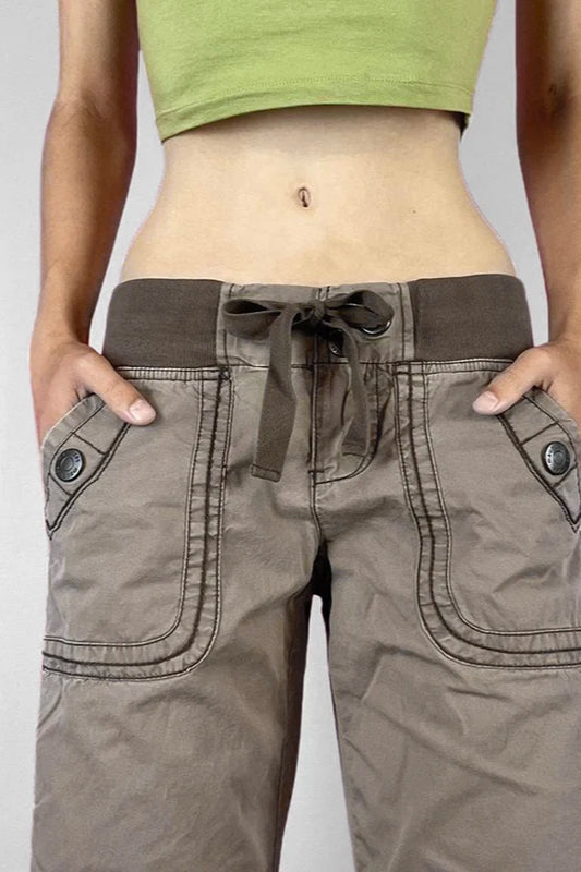 Multi Pocket Low Waist Bootcut Jeans image 4