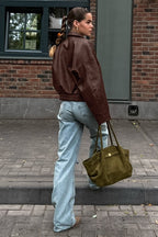 Vintage Brown Leather Jacket image 4