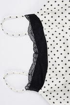 Sexy Lace Polka Dot Patchwork Slim Cami Top image 4