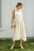 Vacation Linen Cotton Flowy Midi Dress image 1