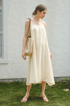 Vacation Linen Cotton Flowy Midi Dress image 1