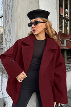 Vintage Brown Belted Wool Blend Midi Coat image 4