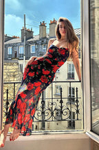 Floral Print Spaghetti Strap Bodycon Floral Dress image 2