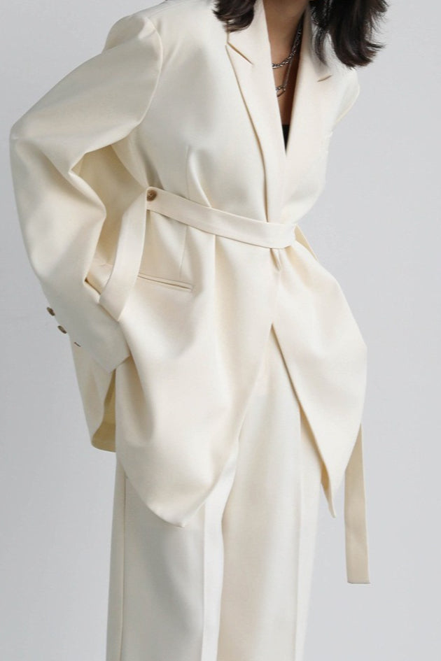 Belted Shoulder Detail Blazer image 2