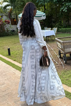 Casual Stand Collar Button Maxi Dress image 6