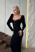 Sexy Knit High Waist Bodycon Midi Dress image 9