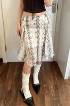 Snake Print Irregular A Line Skirt image 2
