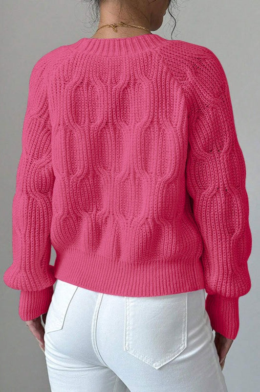 Solid Long-Sleeve Bow-Knot Knit Cardigan image 4