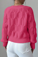 Solid Long-Sleeve Bow-Knot Knit Cardigan image 4