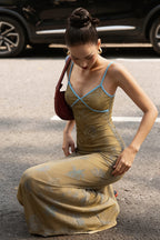 Sexy Floral Print Cami Chinese Style Maxi Dress image 2