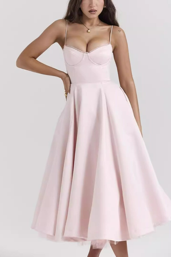 Maxi V-Neck Puff Party Dress image 6