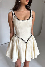 Spaghetti Strap Waist-Tie Elegant Mini Dress image 4