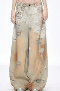 Tie Dye Baggy Wide Leg Denim Jeans image 1