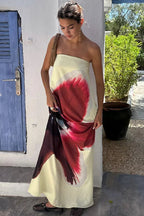 Backless Loose Maxi Floral Dress image 1