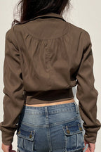 Utility Belted Zip Pocket Jacket image 7