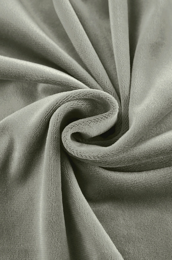 Green Velvet High-Waisted Fishtail Skirt image 6