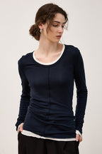Tencel Wool Blend Round Neck Knit Top image 9