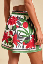 Tropical Print High Waist Vacation Shorts image 6