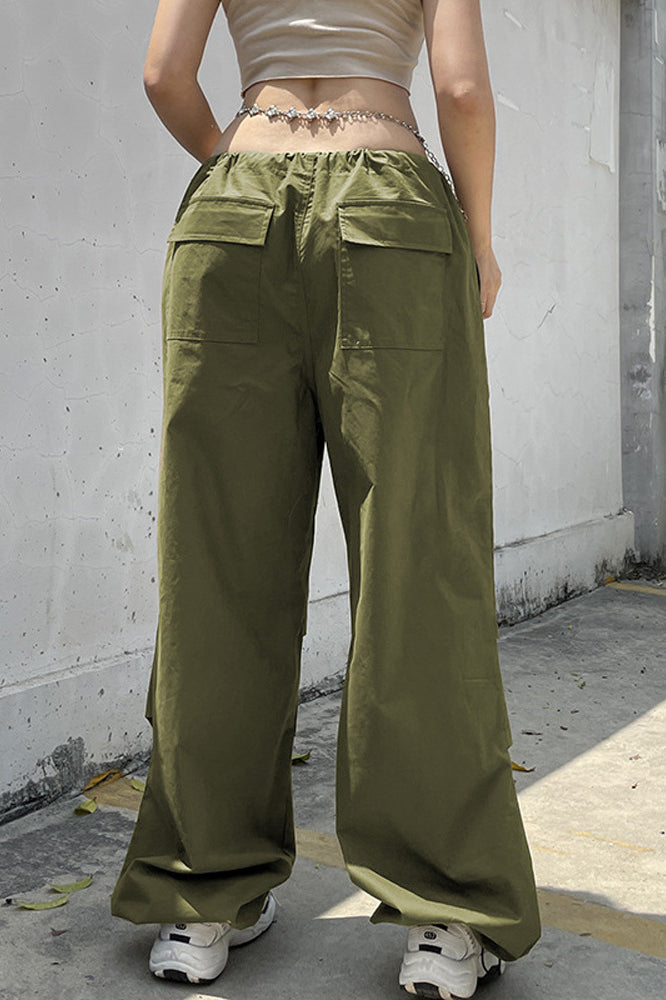 Fashionable Low-Waisted Drawstring Cargo Pant image 8