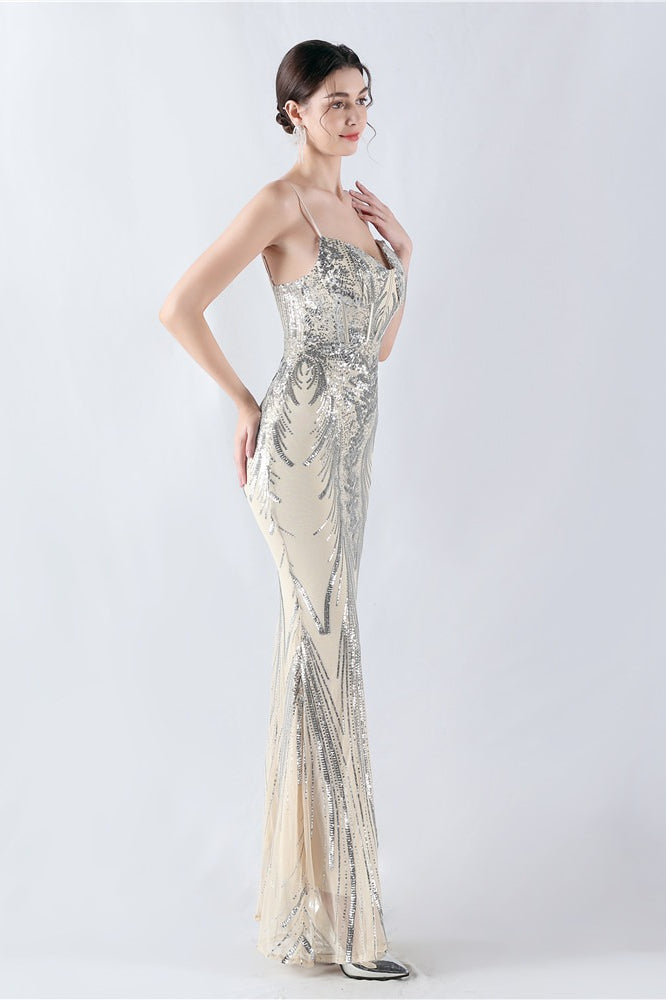 Boned Sequin Embroidered Formal Dress image 24