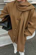 Vintage British-Style Wool Midi Oversized Coat image 3